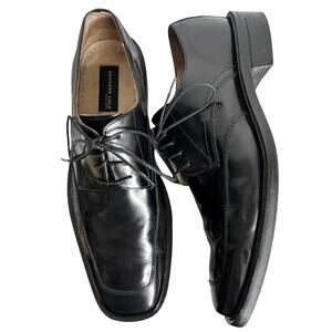 Kenneth Cole New York Black Leather Square Toe Derby Dress Shoes Men’s 11M